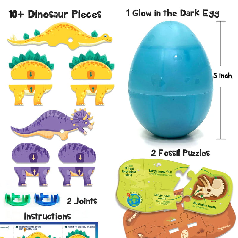 GID Dinos & Egg - Blue Bracio