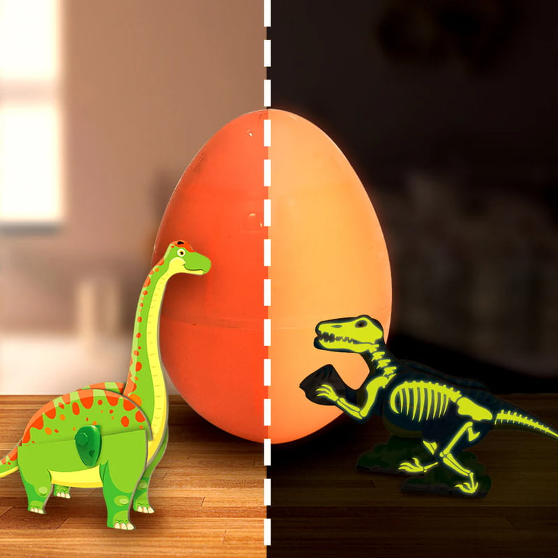 GID Dinos & Egg - Orange Bracio