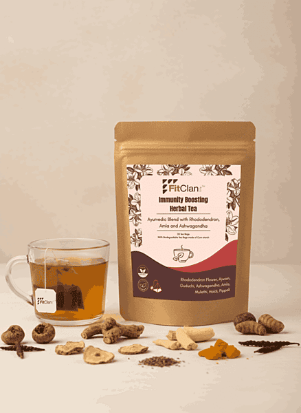 Immunity Boosting Herbal Tea | Ayurvedic Blend with Amla, Ashwagandha & Turmeric