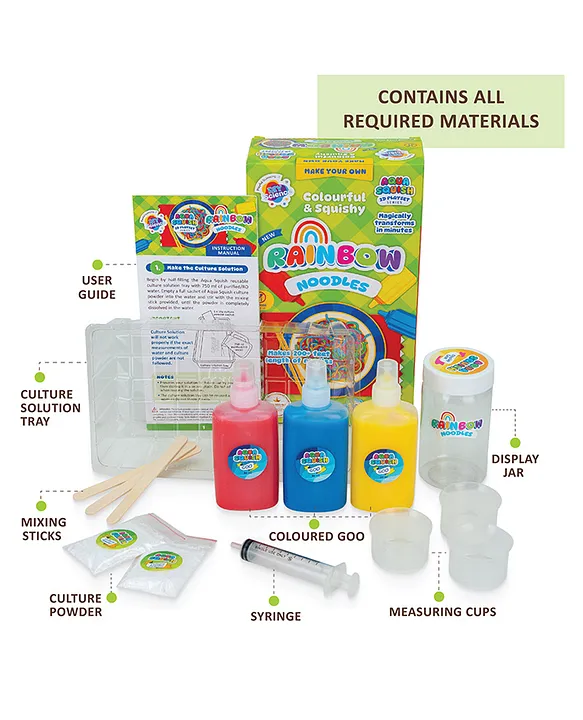 Aqua Squish Kit - Rainbow Noodles