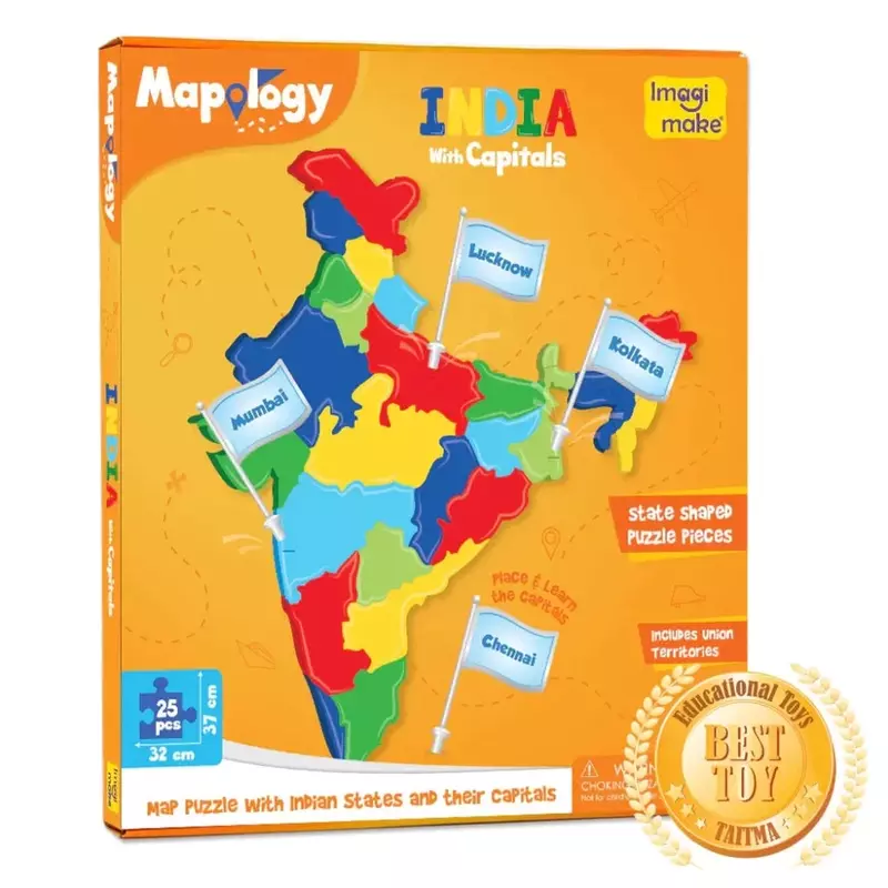 Mapology - India with Capitals