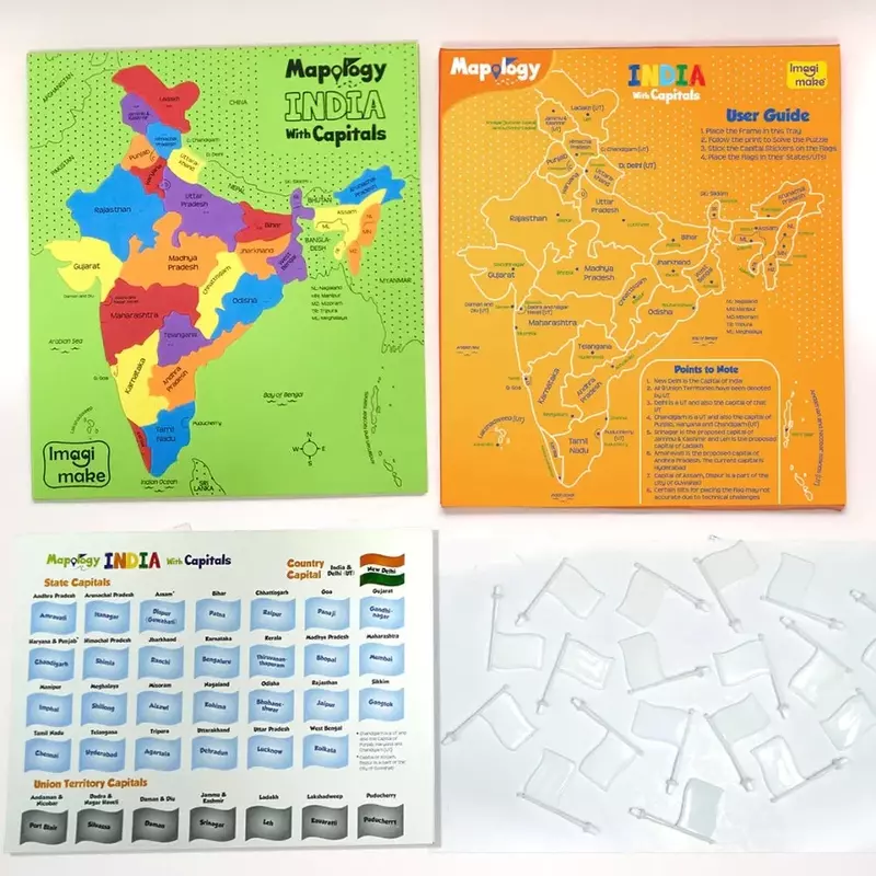 Mapology - India with Capitals