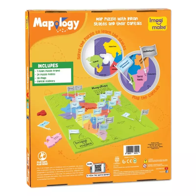 Mapology - India with Capitals