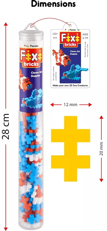 Fixi Bricks - Clown Fish & Dolphin