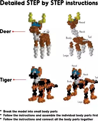 Fixi Bricks - Deer & Tiger