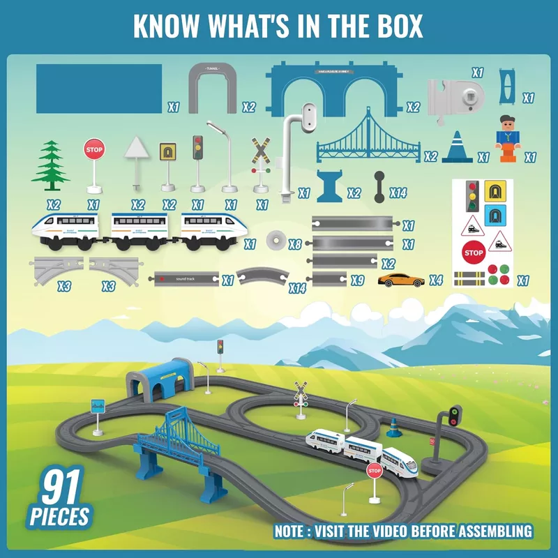 Indian City Train Set (91 Pcs)