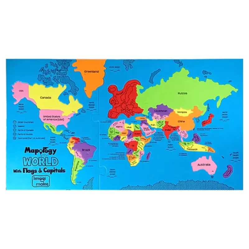 Mapology - World with Flags & Capitals