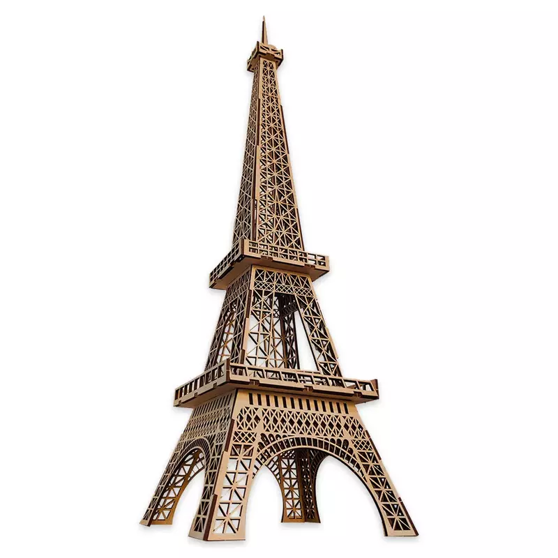 Wooden Puzzle - 3D Eiffel Tower