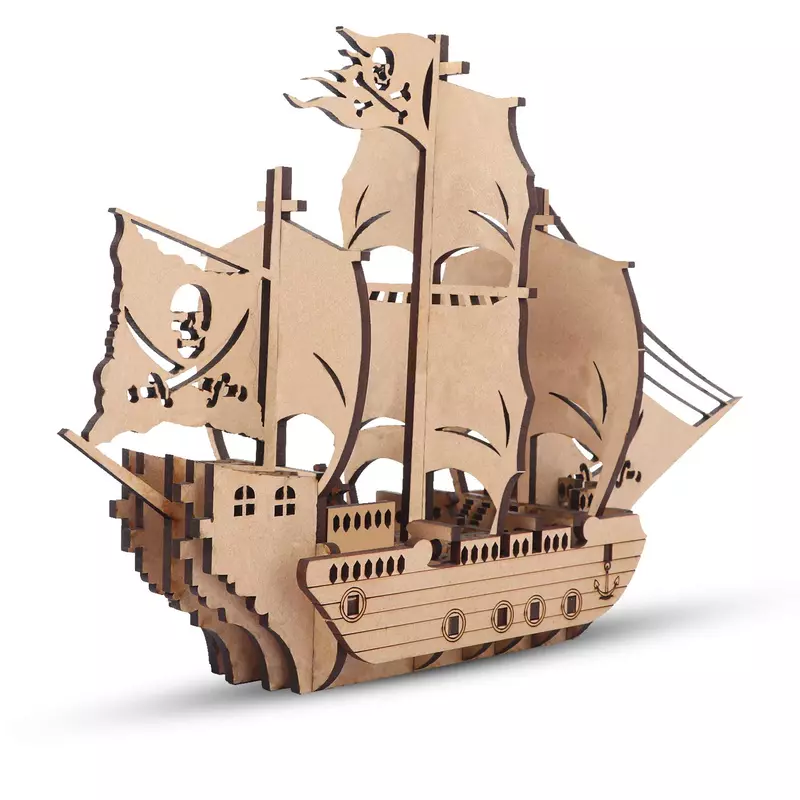 Wooden Puzzle - 3D Pirate Ship