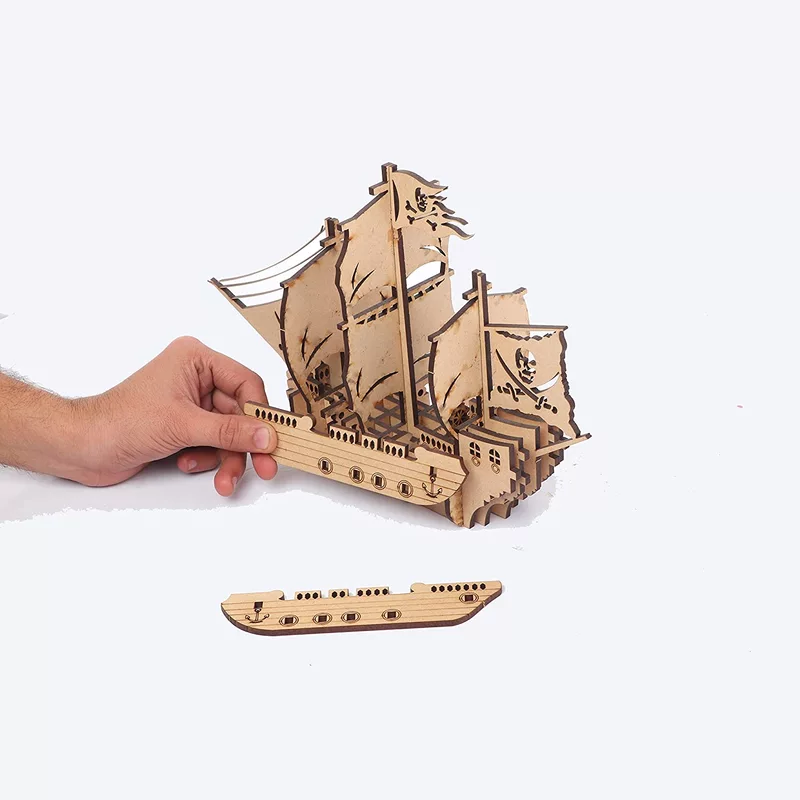 Wooden Puzzle - 3D Pirate Ship