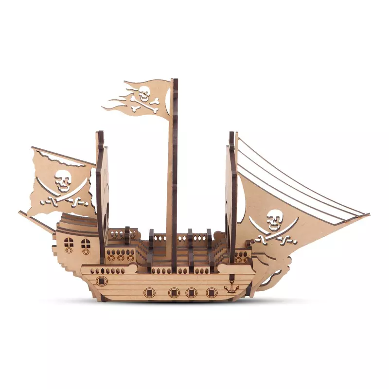 Wooden Puzzle - 3D Pirate Ship