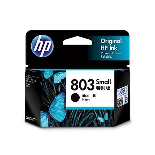 HP 803 Black Ink Cartridge – Original Pigment Ink | 120 Pages | Standard Capacity