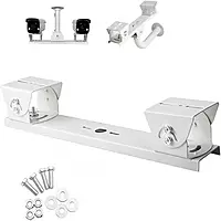 CCTV Camera Stand (Metal) 1 to 2 Horizontal Cross Bar Dual Camera Mount | Bracket for Double CCTV Surveillance Camera CCTV Camera Stand (Metal) 1 to 2 Horizontal Cross Bar Dual Camera Mount | Bracket for Double CCTV Surveillance Camera