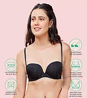 ENAMOR Innovations Strapless Multiway Women's Plunge Double Push-Up Bra - Padded, Wired, Medium Coverage F115