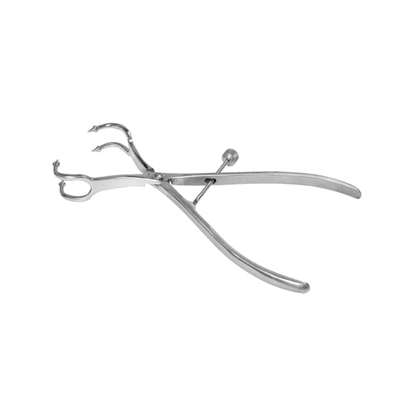 PATELLA BONE HOLDING FORCEPS DOUBLE PRONG WITH BOLT TIP 