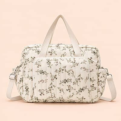Mini Diaper and Travel Bag - Cream Blossom