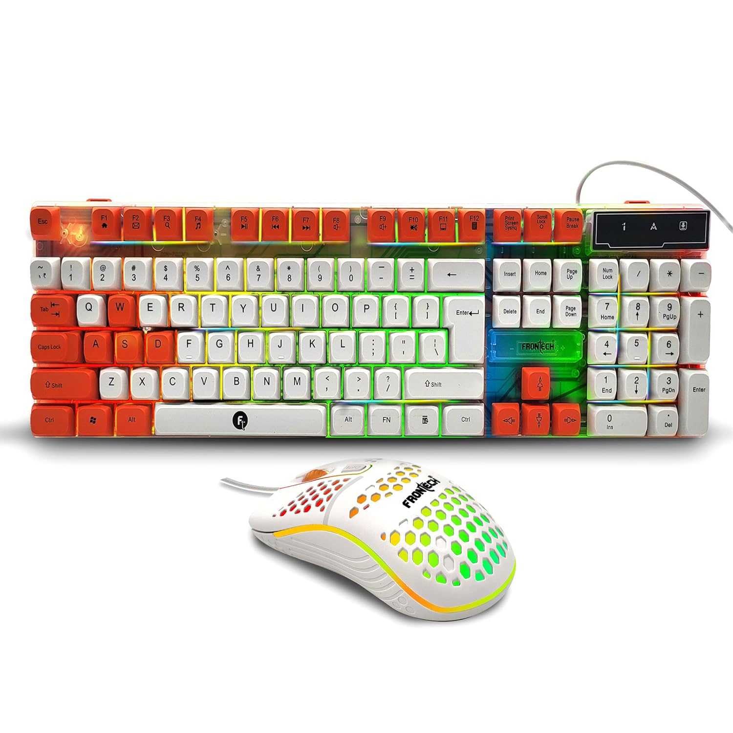 Frontech NOVA KNIGHT KB-0043 – RGB gaming keyboard with mechanical feel, USB interface, anti-ghosting keys & durable build. Bold and responsive.