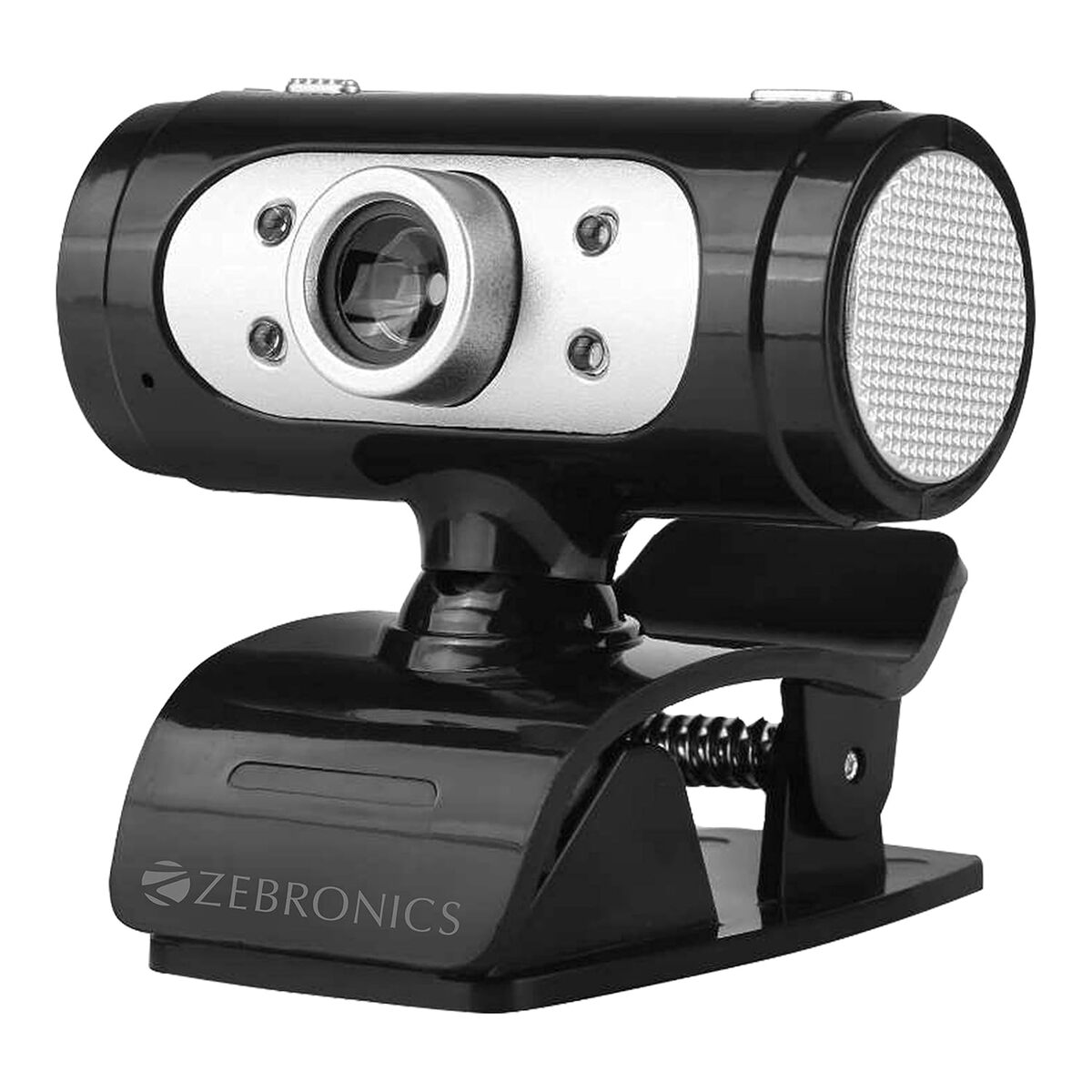 Zebronics Zeb-Ultimate Pulse Webcam – 1080p HD, Built-in Mic, Adjustable Clip, Plug & Play