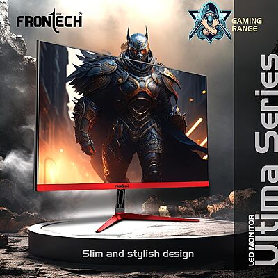 Frontech MON-0075 – 24" flat LED monitor with Full HD resolution, vibrant colors, and slim bezel for work, gaming, or entertainment.