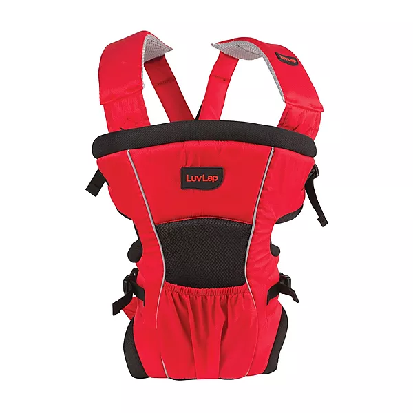 LuvLap Blossom Baby Carrier - Black & Red