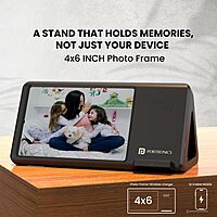 Portronics Freedom 5 – 15W Wireless Charger & Photo Frame combines functionality with style. Charge your devices wirelessly while displaying your favorite photos in a sleek, modern design.