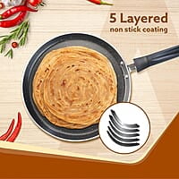 AGARO Elegant Non Stick Tawa, 28 cm Diameter, Induction and Gas Oven