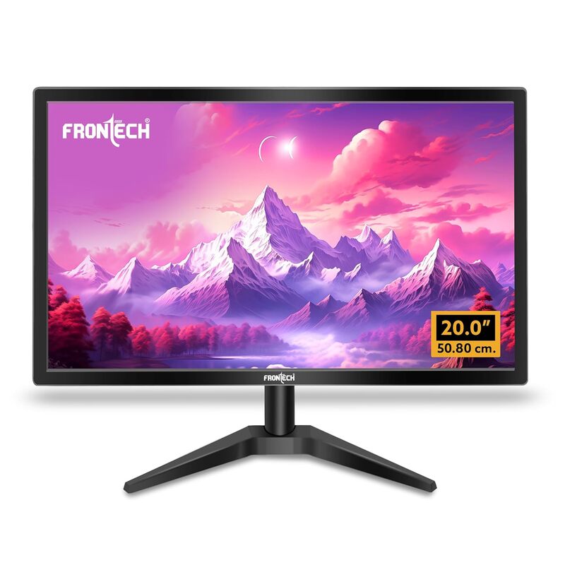 Frontech MON-0054 – 20" flat monitor offering clear visuals, bright colors, and a sleek design for everyday computing tasks.