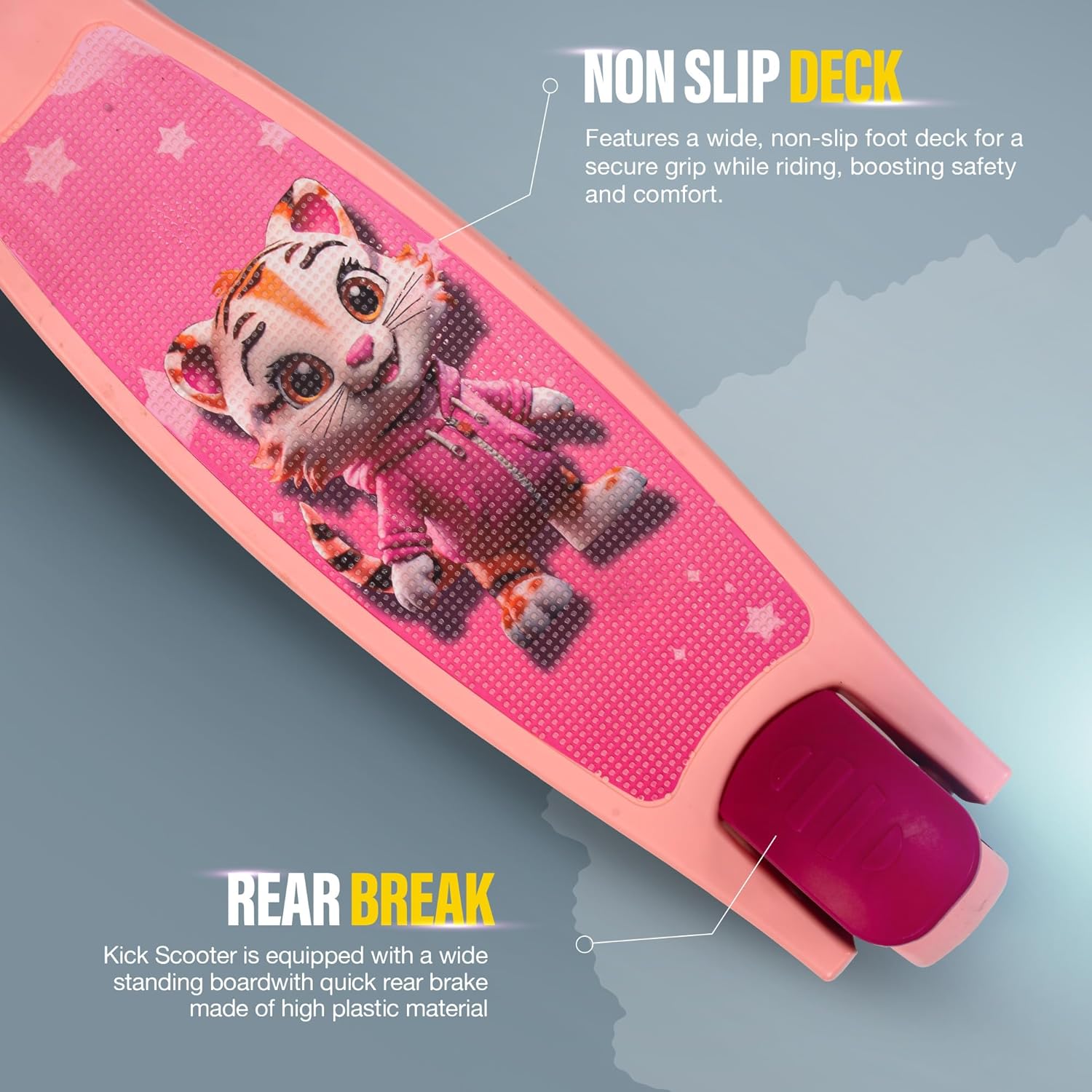 Baybee Kitty Kick Scooter for Kids, Foldable Kids Scooter- Pink Baybee Kitty Kick Scooter for Kids, Foldable Kids Scooter- Pink