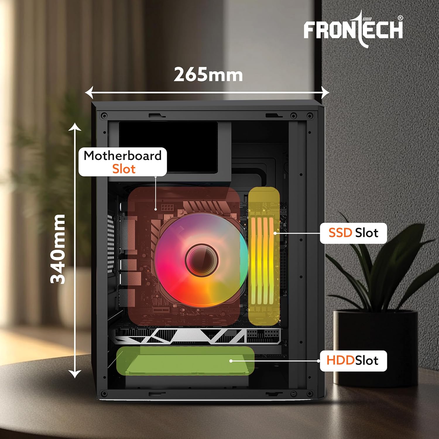 Frontech TRIVEX FT-4373 Mid-Tower Gaming Case