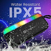 Portronics Plugs 3 Bluetooth Speaker – 15W | BT 5.3 | MIC | RGB | USB & SD | Black | 1 Year Warranty