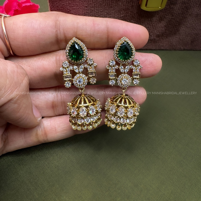 new AD jhumka GREEN