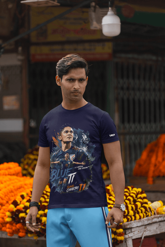 Blue spirit Football Navy Blue Tshirt