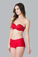 VANHEUSEN Women Black Solid No Visible Panty Line Easy Stain Release Gusset Invisilite Boyleg Panty 22116 JESTER RED S_M