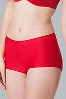 VANHEUSEN Women Black Solid No Visible Panty Line Easy Stain Release Gusset Invisilite Boyleg Panty 22116 JESTER RED S_M