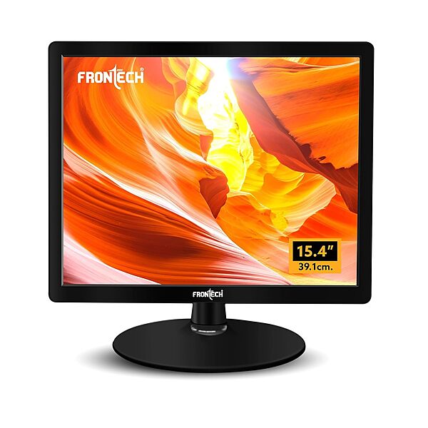 Frontech 15.4 Inch LED Monitor (MON-0068) – HD 1280×800 Display | 60Hz Refresh Rate | HDMI & VGA Ports | 16.7M Colors | Slim Stylish Design | Built-in Power Supply | Wall Mountable