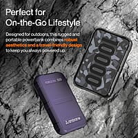 Ambrane 10000mAh Rugged, Slim & Compact Powerbank, 22.5W Fast Charging, USB & Type C Output