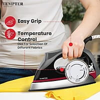 Havells Abs Tempter 1000 Watts Dry Iron Press With Greblon E2 Grade Non-Stick Coated Sole Plate