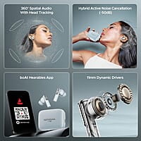 boAt Newly Launched Nirvana Ivy Truly Wireless in Ear Earbuds w/ 50dB Hybrid Active Noise Cancellation, 360º Spatial Audio, Dynamic Head Tracking,Hearables App Support & 50hrs Playback