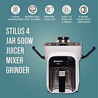 Havells Stilus 500 Watt Juicer Mixer Grinder 4 Jar With 3 Speed Led Indication