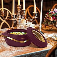 MILTON Pearl 1000 Inner Stainless Steel Casserole, 860 ml Maroon