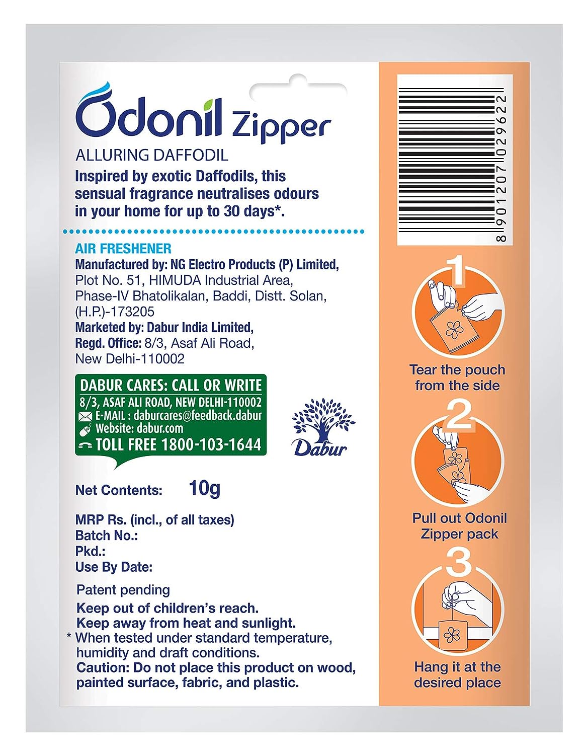 Odonil Air Freshner Zipper Soulful Jasmine