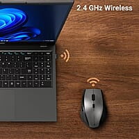 ZEBRONICS Speedy, 2.4GHz, Wireless Mouse, 6 Buttons, 800/1200/1600 DPI, High Precision, Comfortable & Ergonomic Design, Power Saving Mode, Works on Most Surfaces