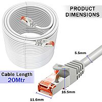 Uport CAT6 Patch Cord 20M – Steel Connector, high-speed Ethernet cable for reliable data transmission. Ideal for networking, gaming, and streaming. Durable design ensures long-lasting performance.