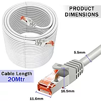 Uport CAT6 Patch Cord 20M – Steel Connector, high-speed Ethernet cable for reliable data transmission. Ideal for networking, gaming, and streaming. Durable design ensures long-lasting performance.