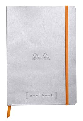 Rhodia Rhodiarama Softcover Notebook A5  Silver DOT GRID