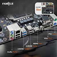 Frontech FT-0484 – Reliable H510 chipset motherboard featuring PCIe slots, USB 3.0, and M.2 support for efficient everyday computing.