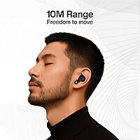 Just Corseca JC Silver TWS Earbuds – Bluetooth 5.4 | 10mm Drivers | 35H Playtime | Black & Orange