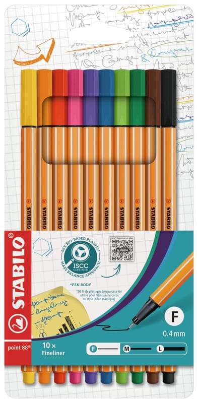 STABILO FINELINER PEN POINT 88 - SET 10 STABILO FINELINER PEN POINT 88 - SET 10