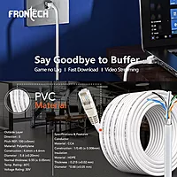 Frontech FT-0865 CAT6 Ethernet Cable – High-Speed Gigabit Networking | Durable Build | Reliable Data Transmission