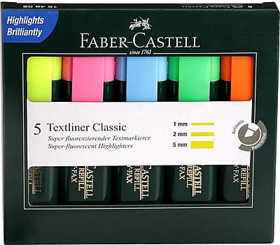 Faber-Castell Textliner Highlighters Set Multicolor